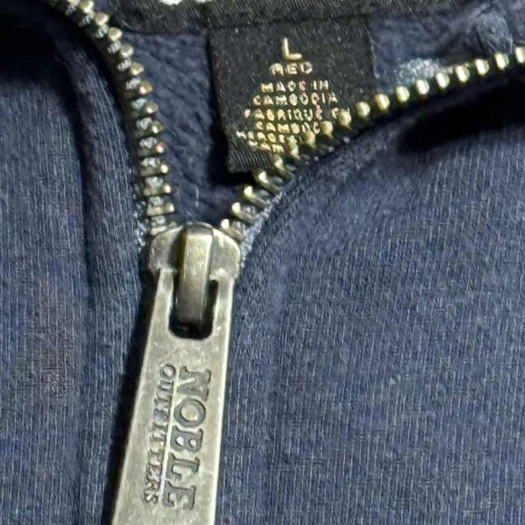 NOBLE OUTFITTERS Men's Blue Quarter Zip Sweater Pullover Size Large - Picture 4 of 10